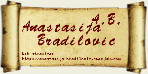 Anastasija Bradilović vizit kartica